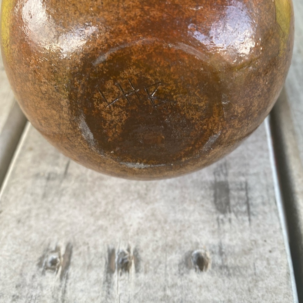 Vintage Navajo Pottery Native American Pinon Pine Pitch Glaze 5”Tall Vase Marked - Picture 11 of 12